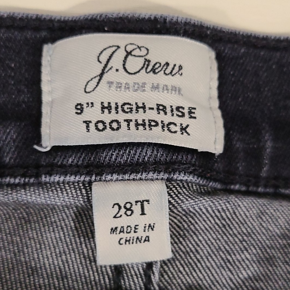 J. Crew 9" High-Rise Toothpick Skinny Jean, 28 Tall-Item H3262 - Picture 8 of 10